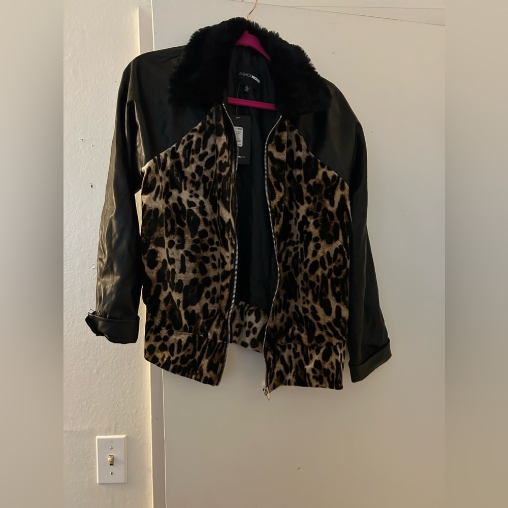 Leopard jacket wild thoughts fur jacket - Picture 5 of 6